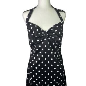 Deadly Dames Black and White Polka Dot Dress 2X